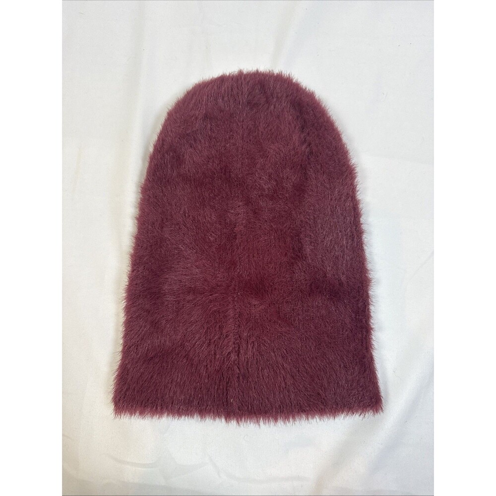 Art Class Girls' Wide Cuff Fuzzy Beanie Hat One Size Fit Color Red  Maroon